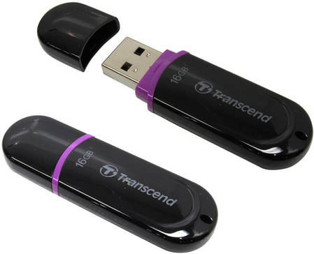 Флешка Transcend 300 USB Flash drive 16GB Black, фото 1