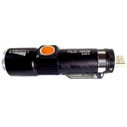 Ліхтар світлодіодний LED USB Police BL-616-T6 N, фото 3