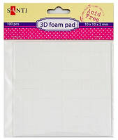 Двосторонні клеєві квадратики 10*10мм 100шт Santi