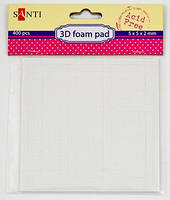 Двосторонні клеєві квадратики 5*5мм 400шт Santi