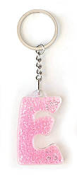 Брелок YES буква "Е", рожева