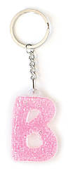 Брелок YES літера "В", рожева