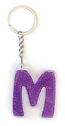 Брелок YES буква  "М", бузкова