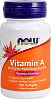 Vitamin A 10.000 NOW, 100 капсул