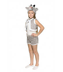 Карнавальний костюм КОЗЛИК СІРИЙ (хутро) для хлопчика 3-6 років, 104-116 см, дитячий новорічний костюм маскарадний