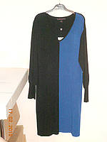 Платье с жилетом батал сине--черное Giani Forte