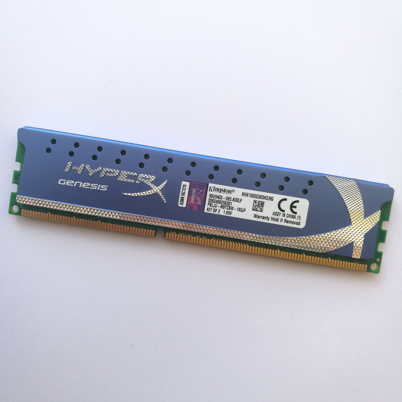 Ігрова оперативна пам'ять Kingston HyperX Genesis DDR3 4Gb 1600MHz PC3-12800U 2R8 CL9 (KHX1600C9D3K2/8G) Б/В