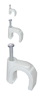 Скоба 10 мм кругла пластикова (100 шт.) IEK