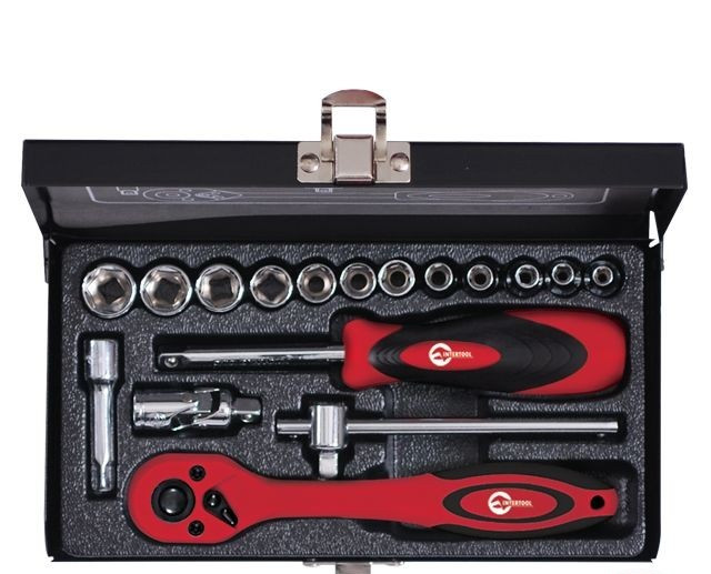 Набір інструменту 1/4", 17ед (гол. 4-13 мм) INTERTOOL ET-6017, фото 1