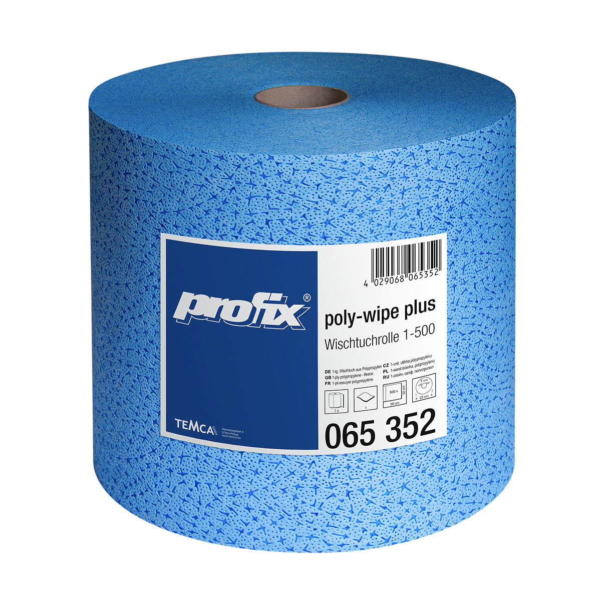 Серветки протиральні в рулоні TEMCA Profix Poly-Wipe Plus, 32х36см, 500 аркушів