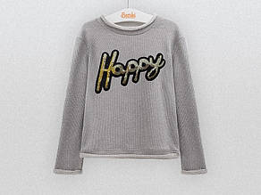 Кофта дівч Бембі ДЖ187 , 128 трикотаж меланж сірий