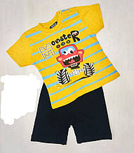 Комплект шорти + футболка для хлопчика р.74-92