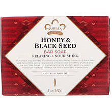 Мило з медом і чорним кмinом Nubian Heritage "Honey & Black Seed Bar Soap" живлення і релакс (142 г)