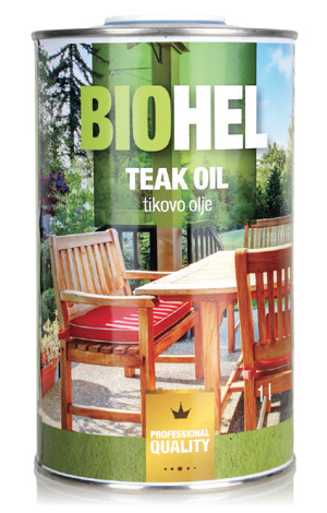 Натуральна олія для захисту деревини BIOHEL TEAK OIL (ТИКОВОЕ МАСЛО) 1 л. Білий