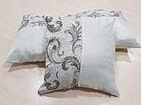 Комплект декоративних подушок Firanka Venzel 35х35см 3шт сріблястий (п_0504), фото 2