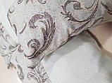 Комплект декоративних подушок Firanka Venzel 35х35см 3шт сріблястий (п_0504), фото 3