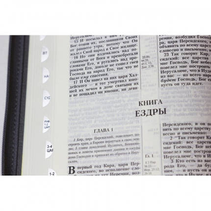 Біблія, 14х20,5 см, сіра з синьою вставкою, фото 2