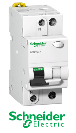 Дифференциальный автоматический выключатель "Schneider Electric" DPN Vigi K 1P+N B16 30mA AC - фото 1 - id-p662465234