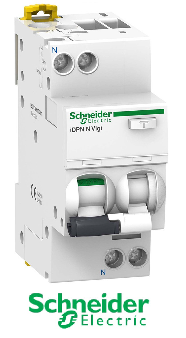 Дифференциальный автоматический выключатель "Schneider Electric" IDPNN Vigi 1P+N B16 30mA AC - фото 1 - id-p662469614
