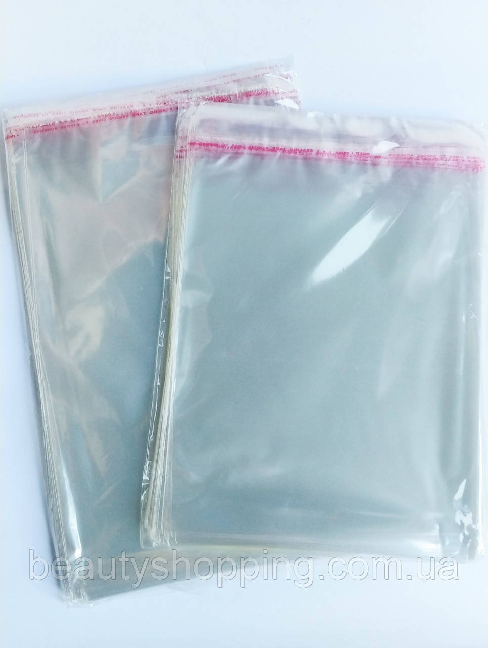 Поліпропіленові пакети з клейовою смугою розмір 25х17