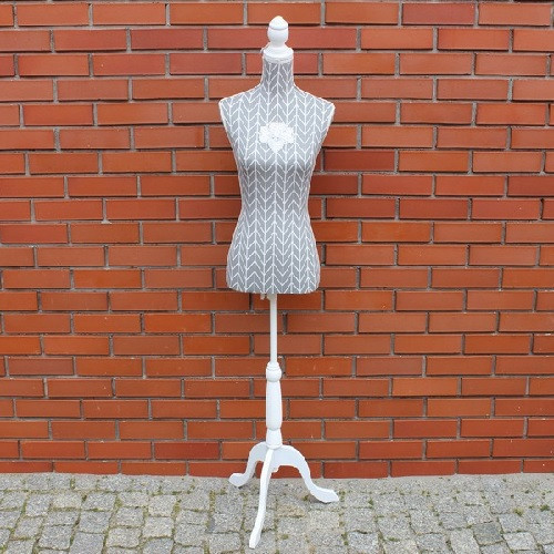 Манекен тканинний, сірий, з бантом, OR-1002