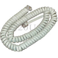 Шнур витой 4,5 метра для телефонной трубки (4р4с) белый