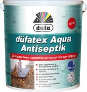 Декоративная пропитка антисептик Dufa düfatex Aqua Antiseptik 2.5л сосна,тік,махагон,прозорий,горіх,дуб, фото 1