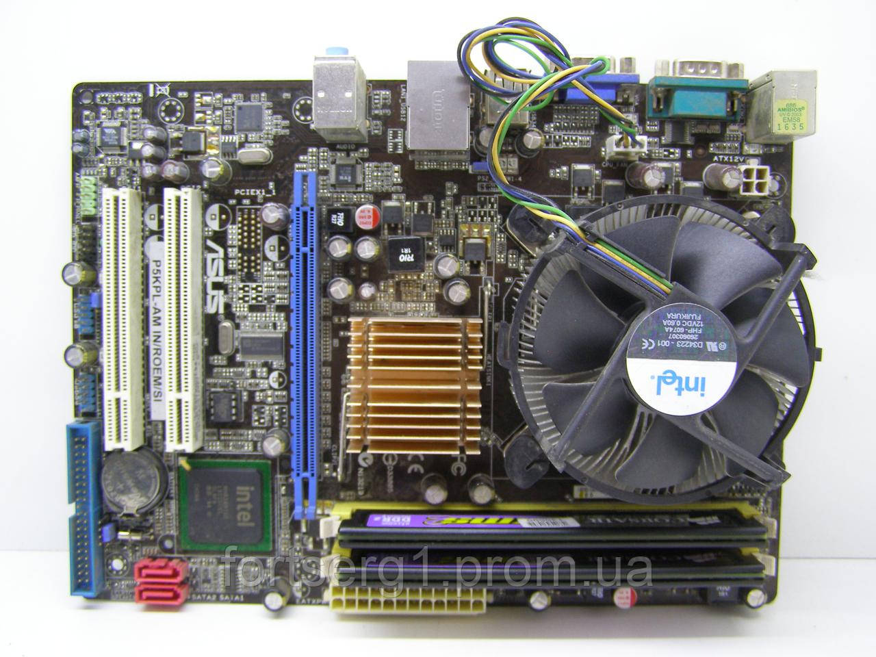 Комплект Материнская Плата Asus P5KPL-AM IN ROEM SI S775+Pentium.