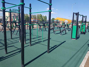 Одесса. Бесшовное резиновое покрытие для воркаута