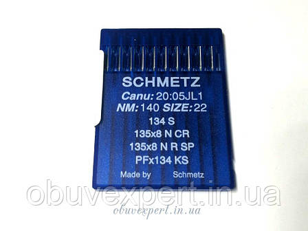 Голка для шкіри Schmetz PFx134 S 140/22, з ріжучим вістрям, 1 голка, фото 2