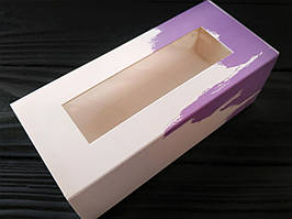 Коробка для macarons 140*60*50 фіолетова фарба