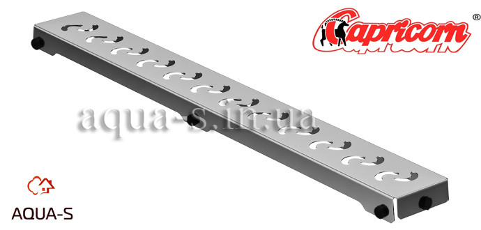 Решітка душового трапа Capricorn ARCO 600x127 мм. неіржавка хромова (Польща), фото 1