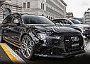 Передний бампер Audi A6 C7 2015-2017  стиль Audi RS6  (Black), фото 6