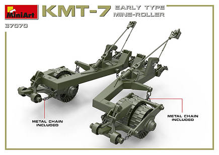Мінний трал колейний КМТ-7 раннього типу. 1/35 MINIART 37070, фото 3