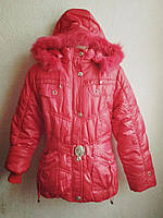 Дитяча куртка подовжена Black&Red дівчинці 8-12 років