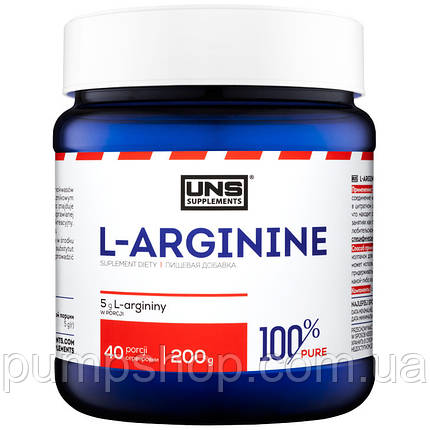 Аргинин UNS L-Arginine 100% pure 200 г, фото 2