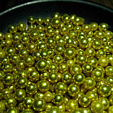 Кондитерська посипка цукрові кульки Золоті (5 мм) — 50 грамів, фото 2