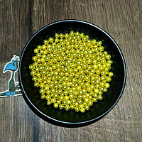 Кондитерська посипка цукрові кульки Золоті (5 мм) — 50 грамів