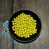 Кондитерська посипка цукрові кульки Золоті (7 мм) 50 грамів
