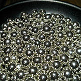 Кондитерська посипка цукрові кульки Срібні (7 мм) — 50 грамів, фото 2