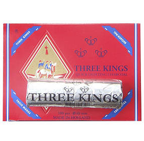 Вугілля для кальяну "Три короля" (33 мм)
