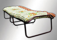 Розкладачка (розкладне ліжко) на ламелях з ватним матрацом без коліс