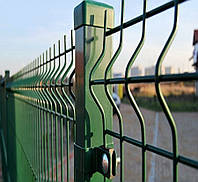 Заборные секции 1,5х2,5м из сварной сетки с изгибом Заграда Стандарт с полимерным покрытием