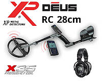 Металлоискатель XP DEUS 28 RC X35 (Деус металоискатель Дэус) с катушкой 28 см и беспроводными наушниками WS5