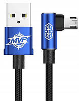 Кабель USB Baseus MVP Elbow MicroUSB 2м, Blue (CAMMVP-B03)