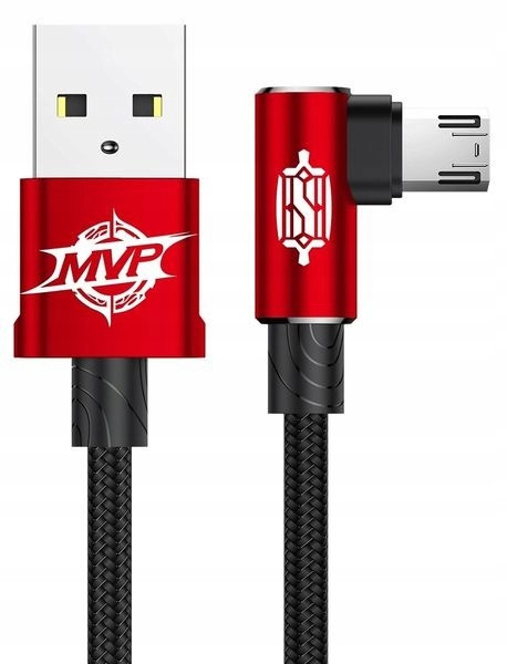 Кабель USB Baseus MVP Elbow MicroUSB 2м, Red (CAMMVP-B09)