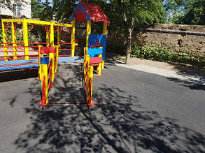 Николаев. Бесшовное резиновое покрытие на детской площадке