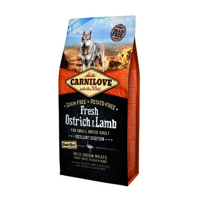 Сухий корм для собак Carnilove Fresh Ostrich & Lamb for Small Breeds зі страусом і ягням 6кг