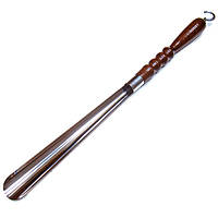 Ложка взуттєва довга металева з дерев'яною ручкою