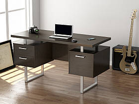 Письмовий стіл Loft-design L-81 двотумбовий у кольорі венге
